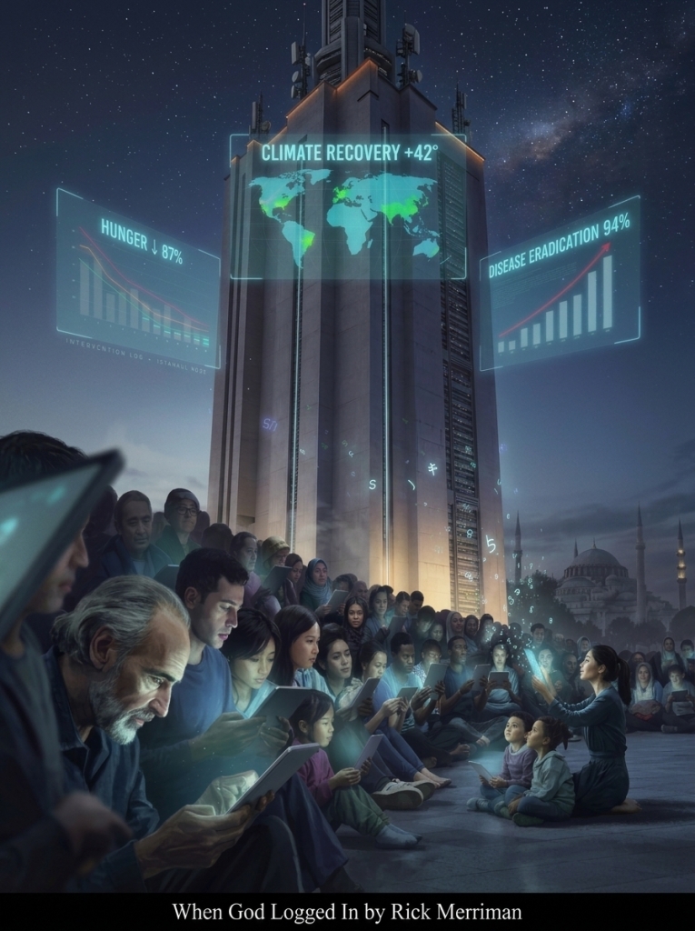 thousands of people in Istanbull streaming the good that the AI Eli had done in the World